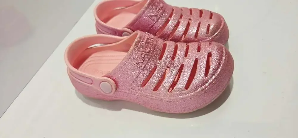 Nautica Kids Glitter Clog Sandals Slip-On Water Shoes in Pink Size 1Y